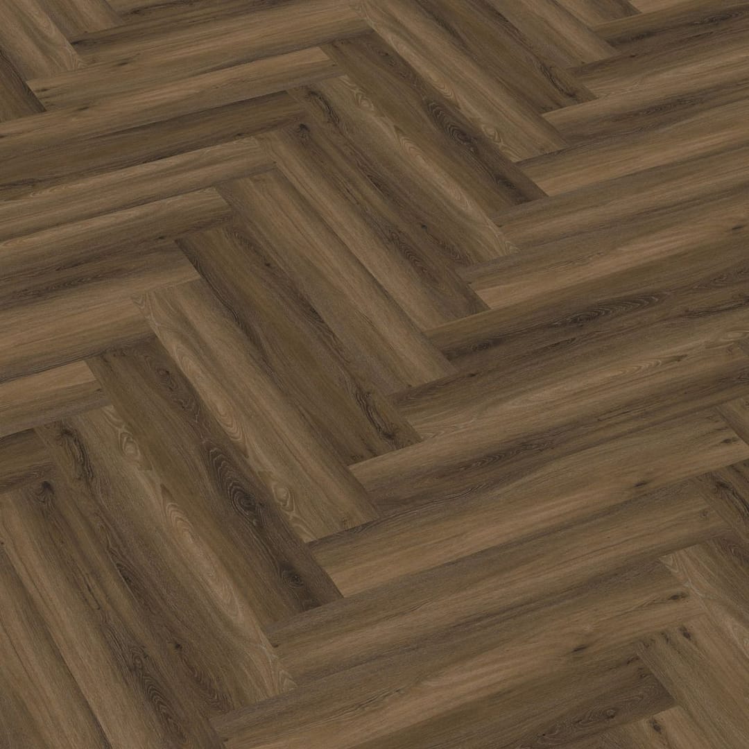 Spigato Herringbone SPC 7mm Warm Brown - imagine 2