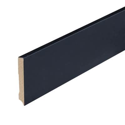 5531291019 - co-pro folieplint amsterdam zwart (los) Plinta MDF 90x15 mm Amsterdam Neagra - imagine 1