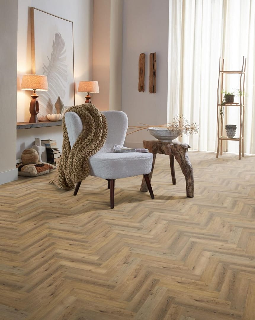 Spigato Herringbone SPC 7mm Dark Oak - imagine 3