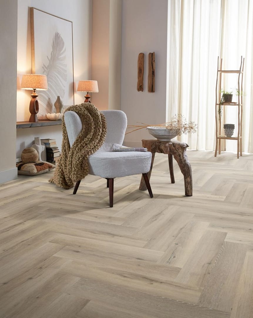 Spigato Herringbone SPC 7mm Light Oak - imagine 3