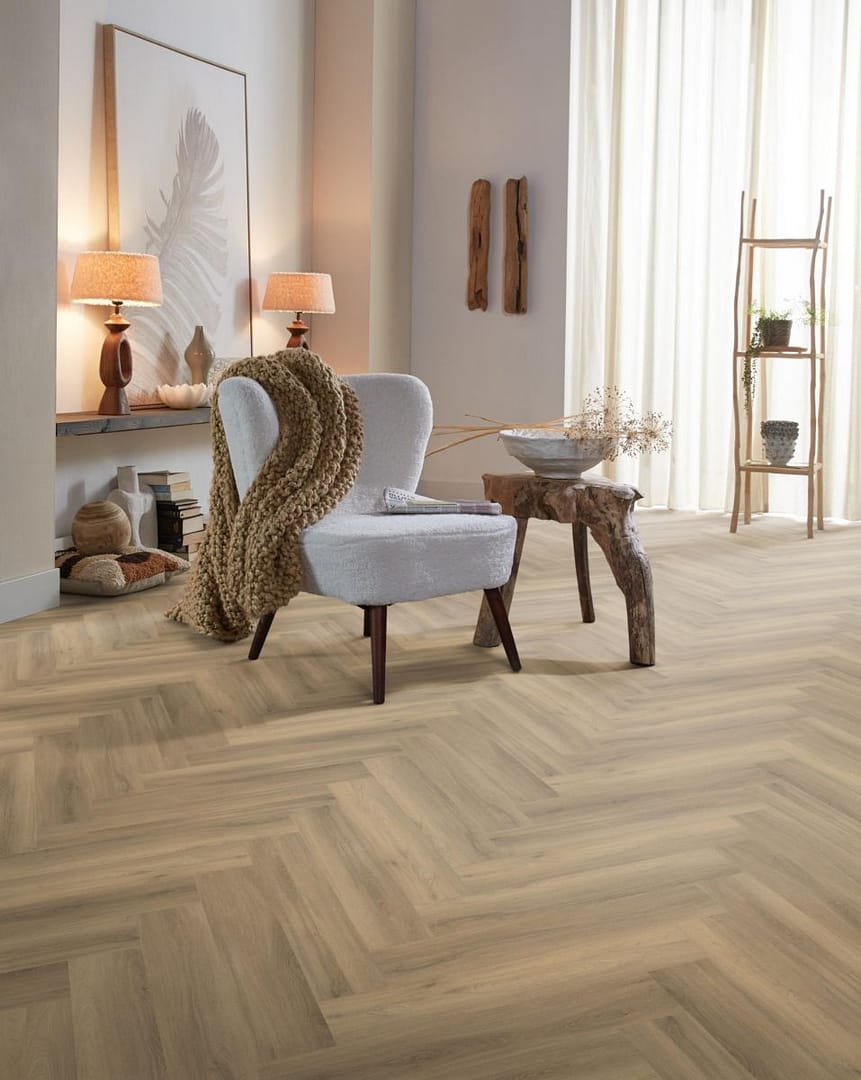 Spigato Herringbone SPC 7mm Natural - imagine 3