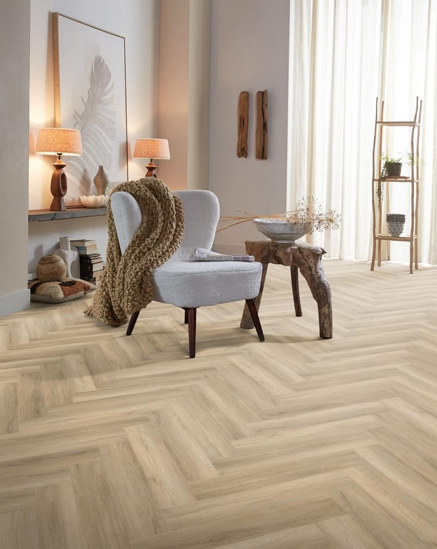 Spigato Herringbone SPC 7mm Beige - imagine 3