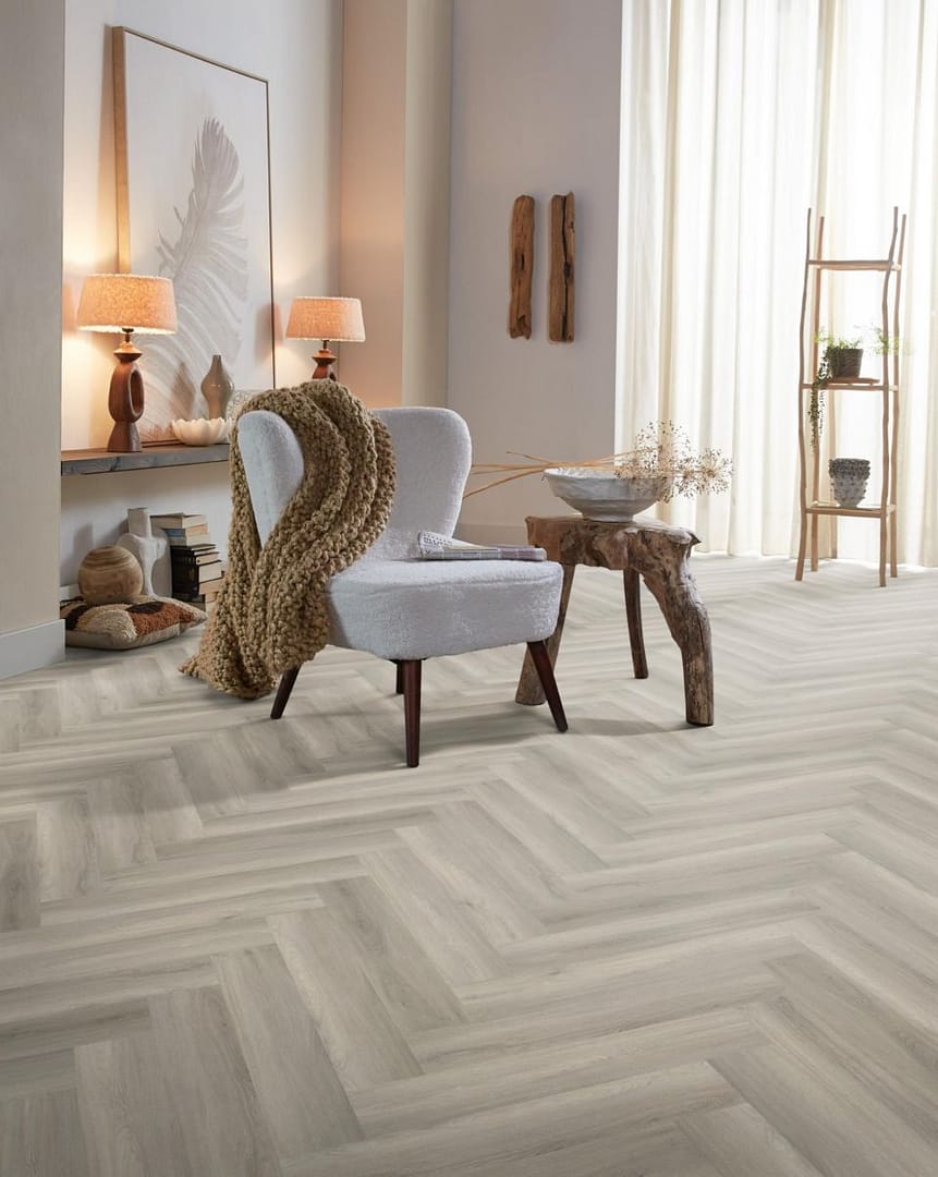 Spigato Herringbone SPC 7mm Grey - imagine 3