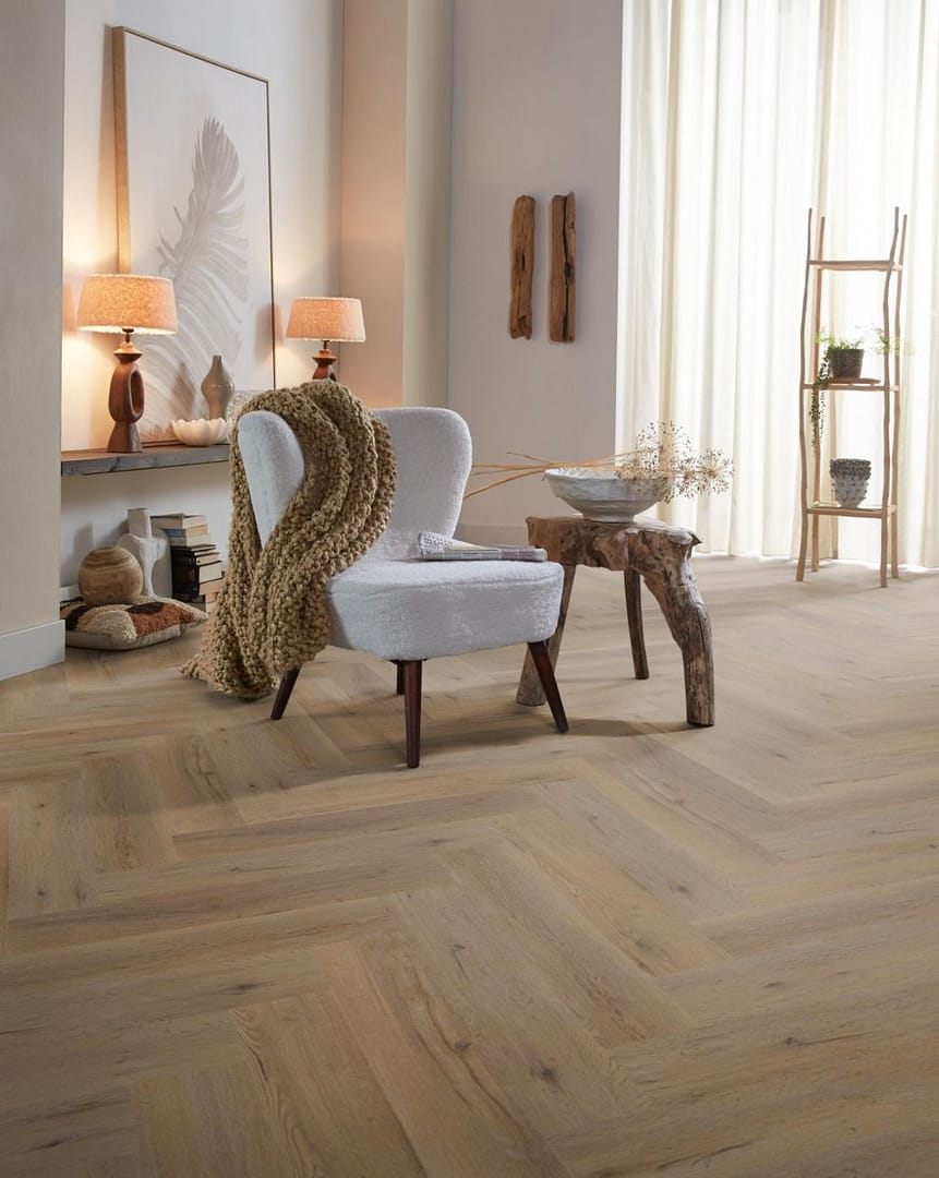 Spigato Vivero Herringbone 7mm SPC Natural Oak - imagine 2
