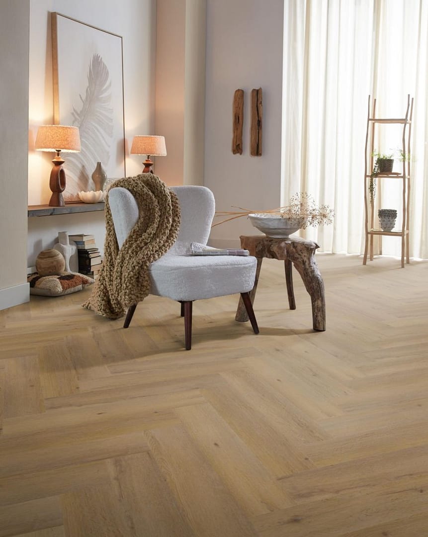 Spigato Vivero Herringbone 7mm SPC Dark Oak - imagine 3