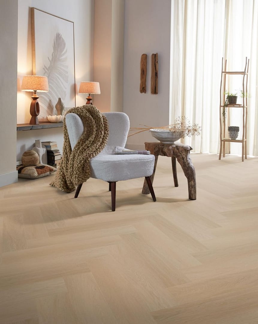Spigato Estino Herringbone 7mm SPC Natural Oak - imagine 3
