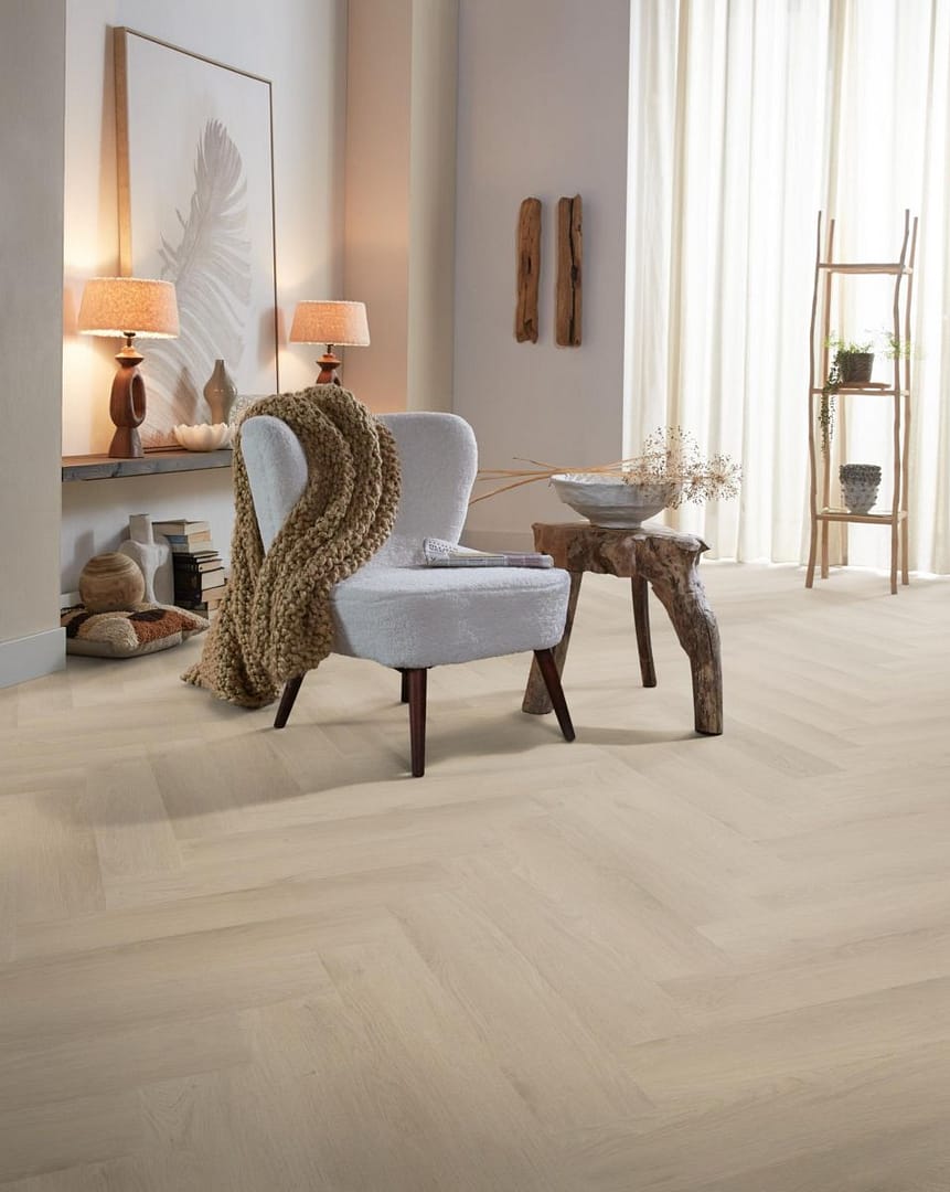 Spigato Navaro Herringbone 5mm Beige - imagine 3